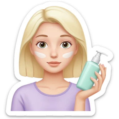 cute pastel colors skin care sticker