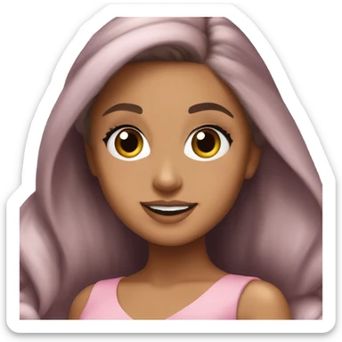 Ariana grande in a pink dress  sticker