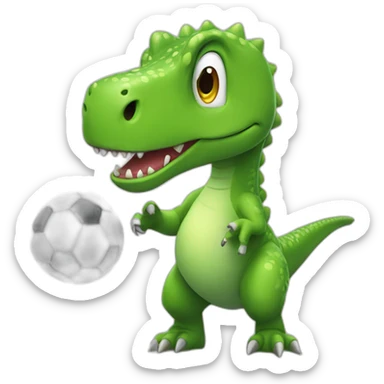 dino playing fifa sticker