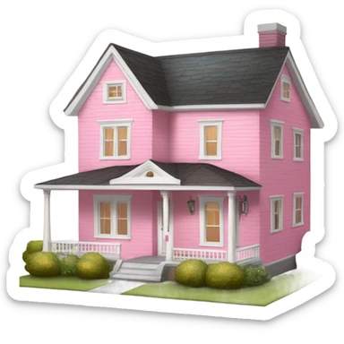 pink house
 sticker