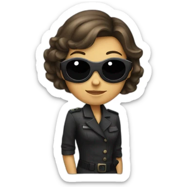 Spy younger girl sticker