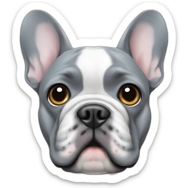 Grey blue French bulldog sticker