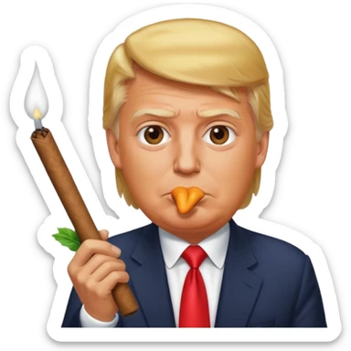 trump with blunt sticker
