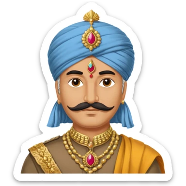 56 years old middle-aged Mewad Indian king Maharana Pratap Singh sticker