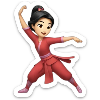 Mulan dancing sticker