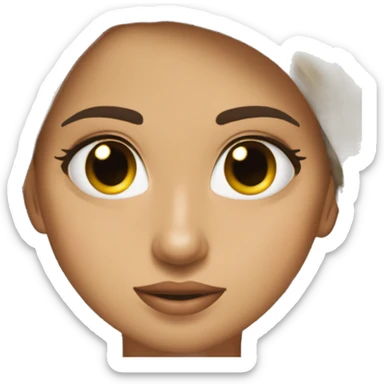 Chica morena de ojos marrones tirando beso sticker