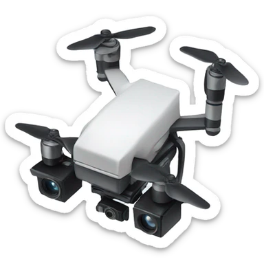 Dron whit camera sticker