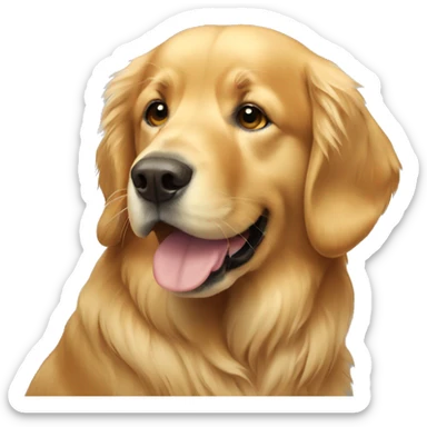 golden retriever  sticker
