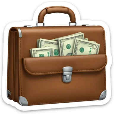 maletin con dinero sticker