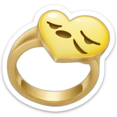 Cœur dans bague sticker