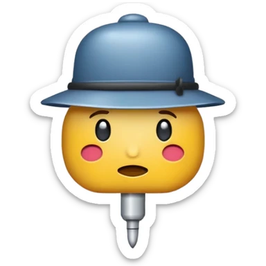 Trauriger Emoji hat eine Kanone in der hand zielt auf sein eigenen Kopf und lacht  sticker