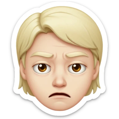 Disgusted face sticker