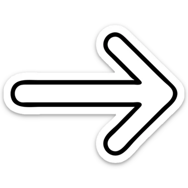 A simple right-pointing arrow icon sticker