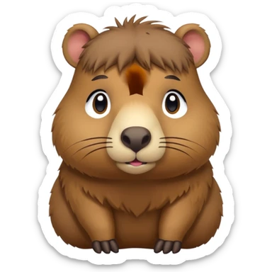 A capybara chibi style sticker
