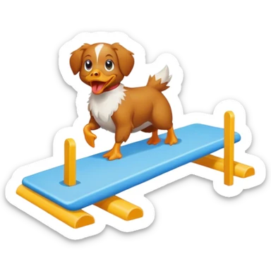 A duck toller agility sticker