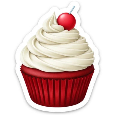 red velvet cupcake sticker