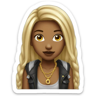 gangsta girl sticker