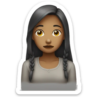 Triste fille sticker