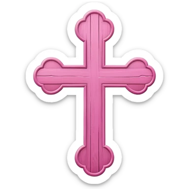 Pink cross sticker