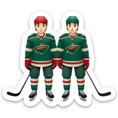 Minnesota Wild ice hockey players  sticker