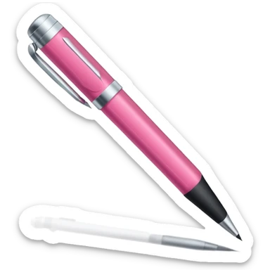 crée moi une feuille genre une liste avec un stylo de couleur dégradé rose foncé sticker