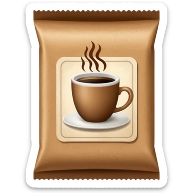 coffee packet sticker