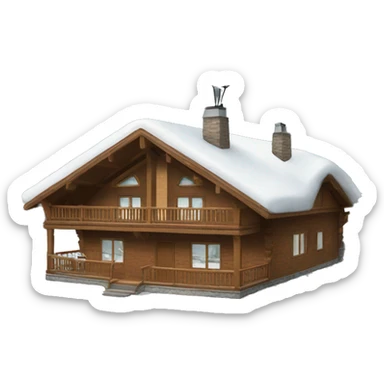 ski lodge  sticker