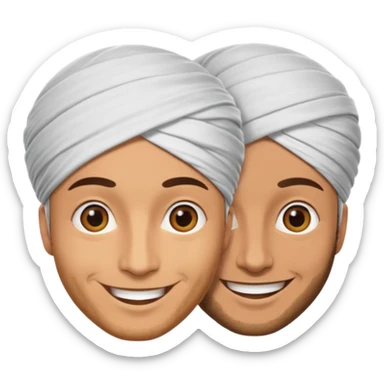 Muslim men wearing turbans sticker