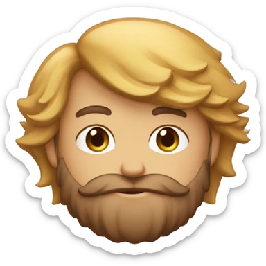 cara de emoji de pregunta de wassap con barba blanca sticker