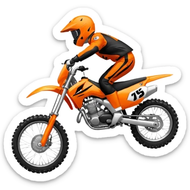 honda 125 dirt bike jumping sticker