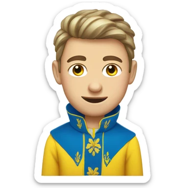 ukrainian young man winking sticker
