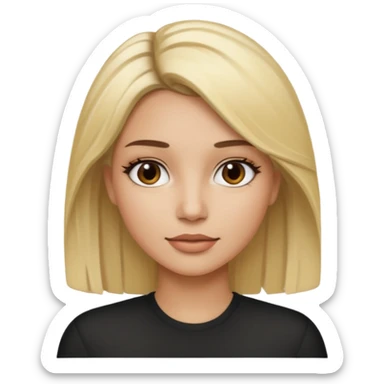 Tipos de rubio en mujer  con californianas cabello en de negro a rubio raíces negras sticker