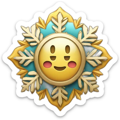 badge, medal, book, paper, scroll, new year, snowflake, pokemon, picture sticker