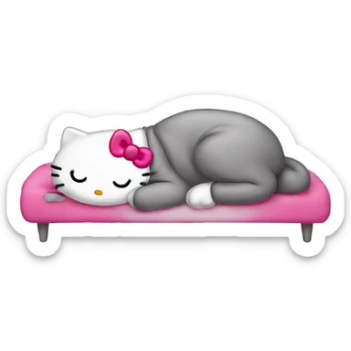 hello kitty sleeping sticker