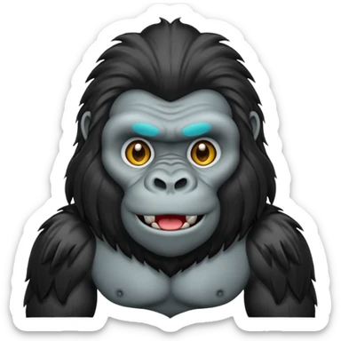 long haired gorilla sticker