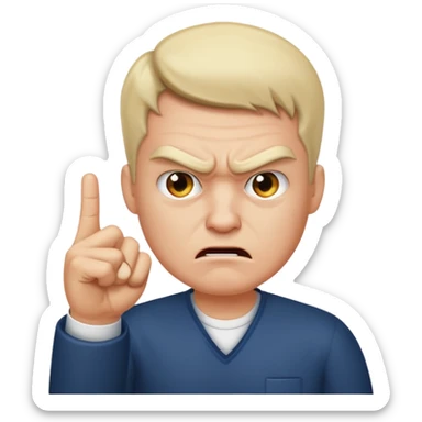 Cree moi un emoji d’un humain qui fait un doigt d’honneur  sticker