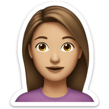 34 year old woman, brown hair and eyes sticker