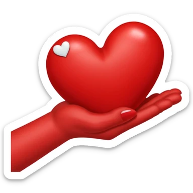 Un brazo abrazando un corazón sticker