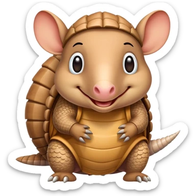 Happy armadillo sticker