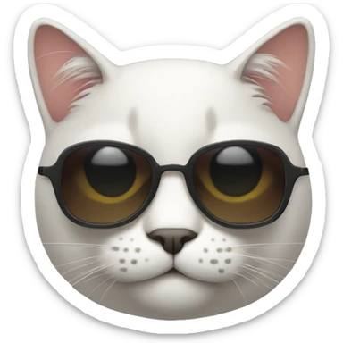 Cat with sunglasses sticker