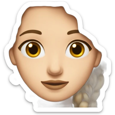 Anastasiia with browm hair sticker