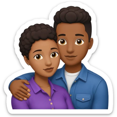 Black lesbian couple with one masculine and one feminine sticker