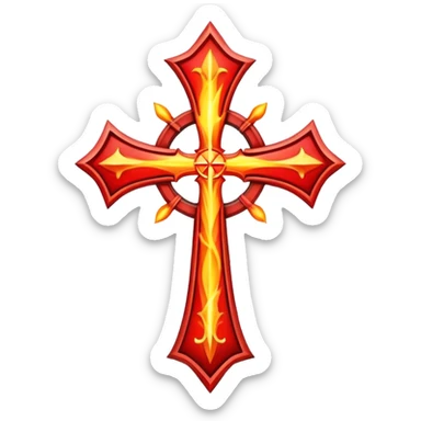 templar fire cross sticker