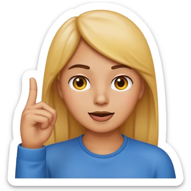 emoji with hand under chin, making a nah gesture, slightly mocking expression, colorful, simple, Apple style sticker