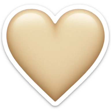 Beige heart sticker
