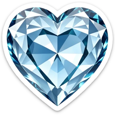 Diamond heart sticker