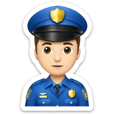 fancy police officer sticker
