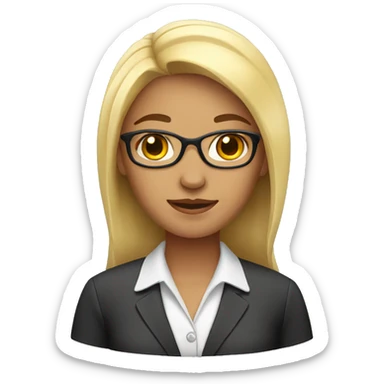 Female office girl sticker