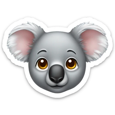 koala human small ears sticker