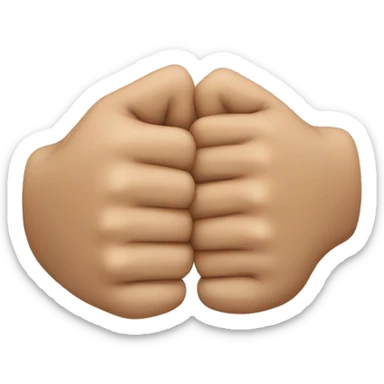 fist bump peace sign hands sticker